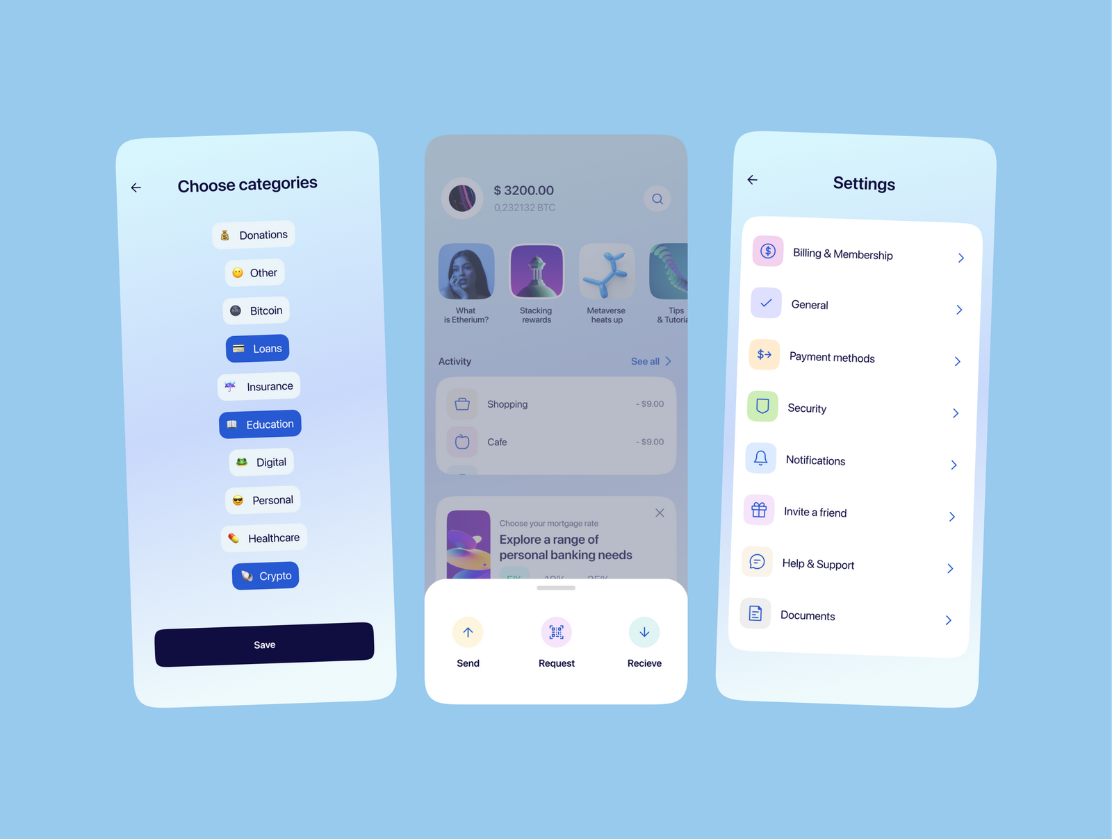 Bankin — Categories, transactions and settings